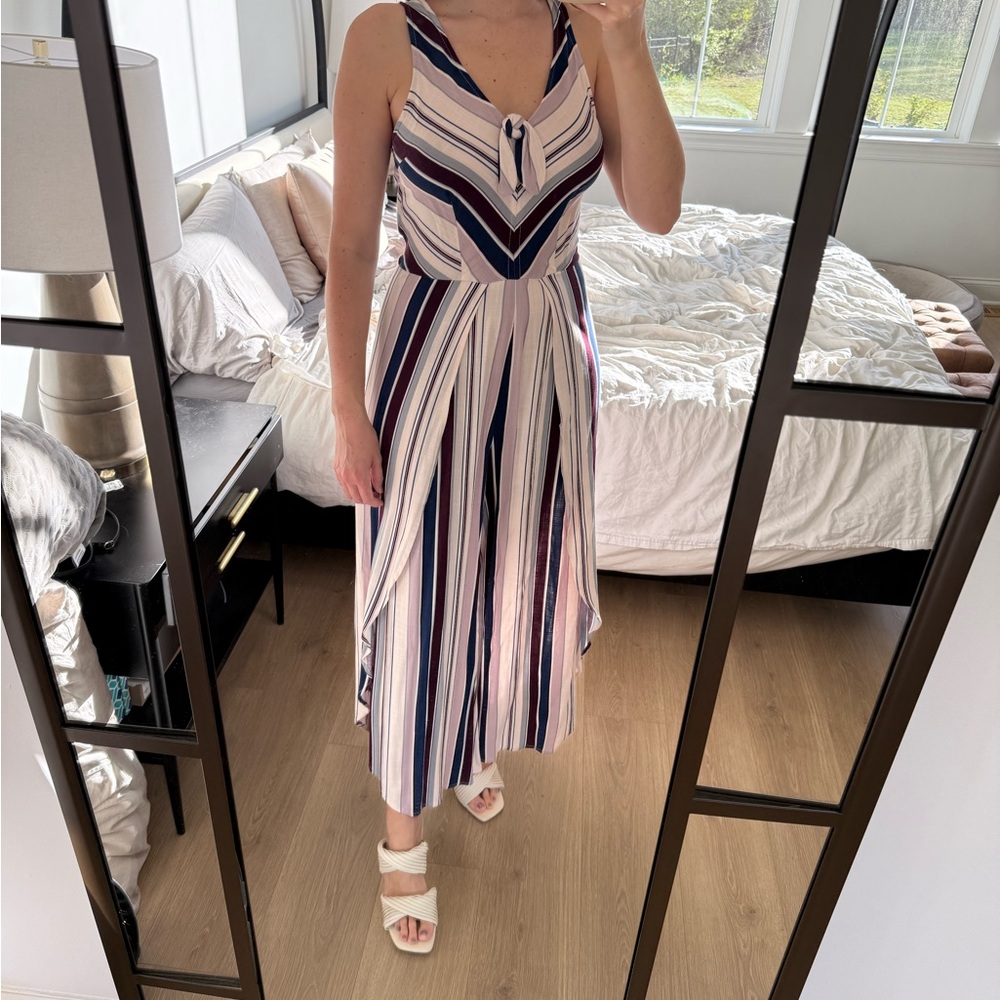 Striped Sleeveless Jumpsuit